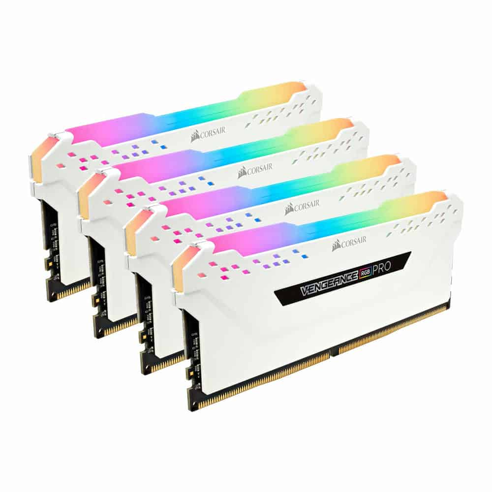 Corsair Vengeance RGB PRO White 32GB 3200 MHz DDR4 Quad Channel Memory Kit